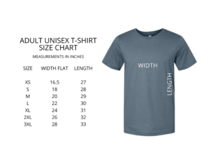 T-shirt Size Chart